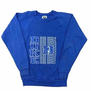 Vintage Duke University Blue Devils Blue Sweatshirt Youth USA Made Kids Large